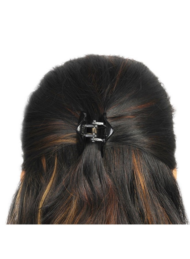 Accessher Black Color Acrylic Material Triangle Medium Size Hair Clip for Women and Girls (Pack of 6) (Black) - Image 3