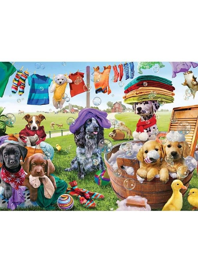 Bits and Pieces 500 Piece Jigsaw Puzzle For Adults ‘Puppies Playing’ 500Pc Large Piece Jigsaw By Artist Adrian Chesterman 18” X 24” - Image 2
