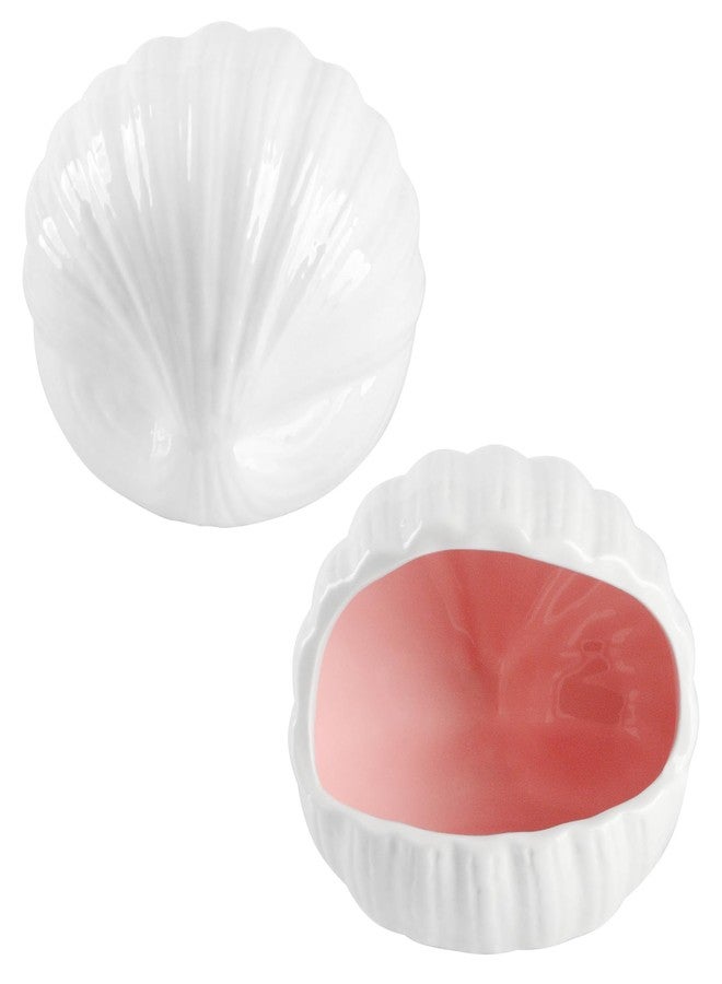 AnRui Cute Ceramic Aquarium Decorations Large Conch Shell-Shaped House Thematic Betta Fish Tank Accessory Decor Ornament Hideout Cave for Fish Playing or Hiding, Pink - Image 3