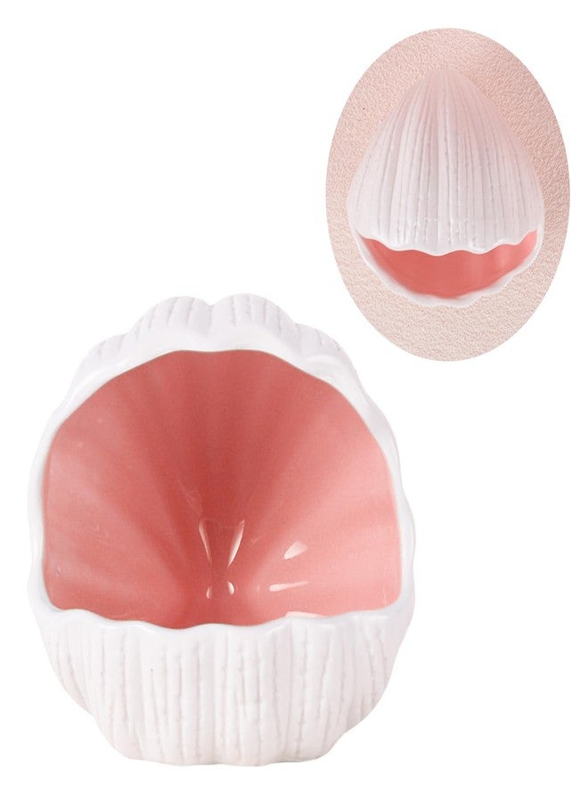 AnRui Cute Ceramic Aquarium Decorations Large Conch Shell-Shaped House Thematic Betta Fish Tank Accessory Decor Ornament Hideout Cave for Fish Playing or Hiding, Pink - Image 4