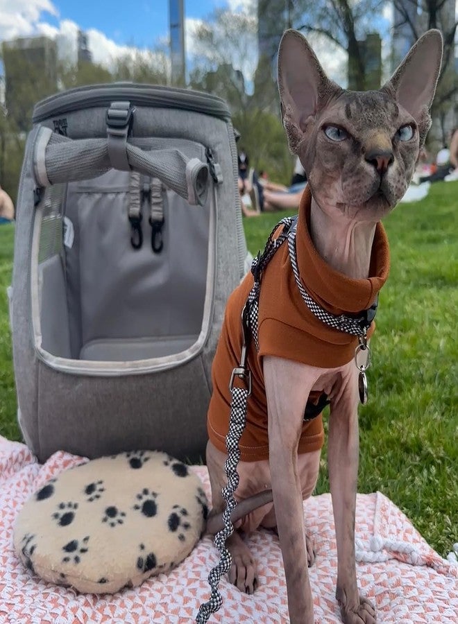Your Cat Backpack Travel Cat Harness and Bungee Leash Set - 2 in 1 Adjustable Escape Proof Cat Harness & Leash for Small, Medium, Large Cats, Kitten - Safe H-Style for Outdoor Walking (Checkered) - Image 5