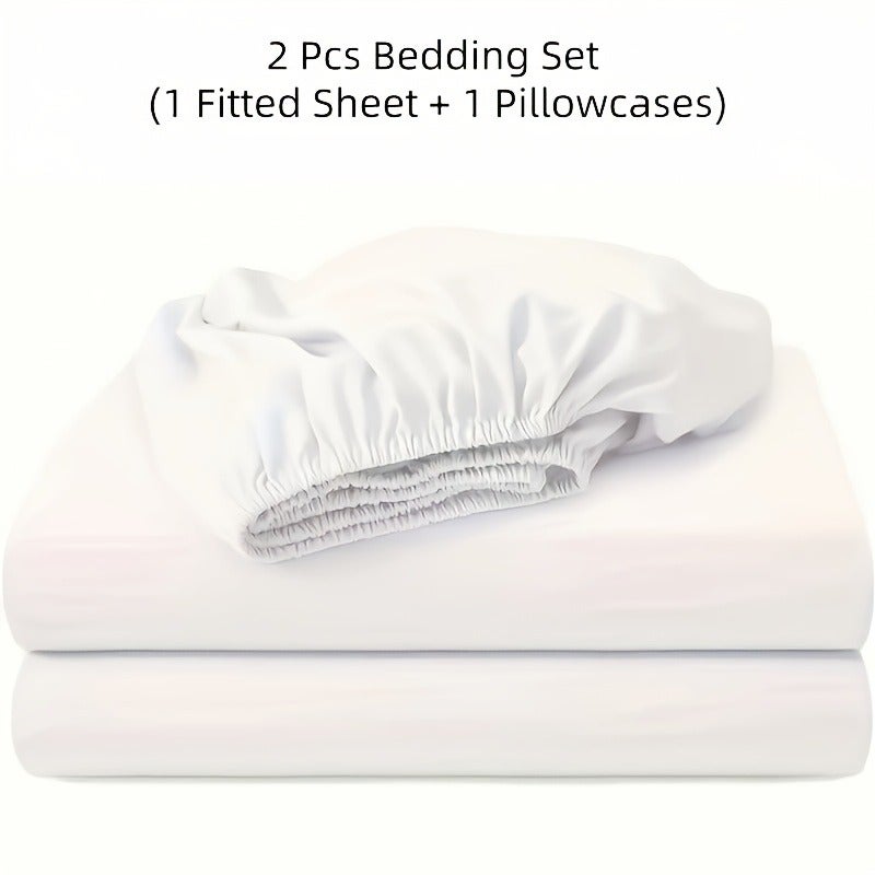 2/3pcs Bedsheet Set, Soft and Skin Friendly, 360 ° All-round Coverage, Breathable and Versatile, Machine Washable. Suitable for Various Environments Such as Bedrooms, Guest Rooms, and Dormitories, Suitable for All Seasons. Suitable for Dormitories - Image 1