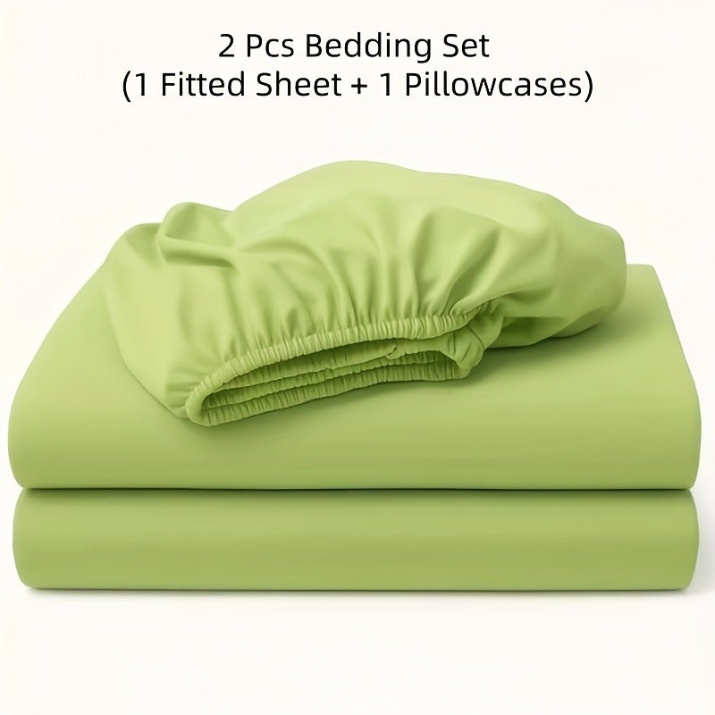 2/3pcs Bedsheet Set, Soft and Skin Friendly, 360 ° All-round Coverage, Breathable and Versatile, Machine Washable. Suitable for Various Environments Such as Bedrooms, Guest Rooms, and Dormitories, Suitable for All Seasons. Suitable for Dormitories - Image 5