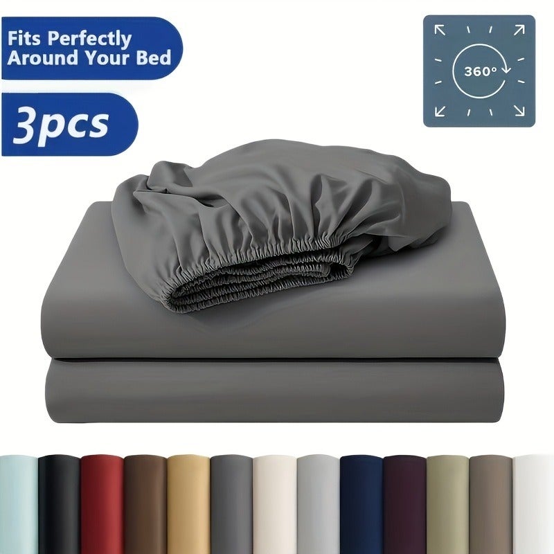 2/3pcs Bedsheet Set, Soft and Skin Friendly, 360 ° All-round Coverage, Breathable and Versatile, Machine Washable. Suitable for Various Environments Such as Bedrooms, Guest Rooms, and Dormitories, Suitable for All Seasons. Suitable for Dormitories - Image 2