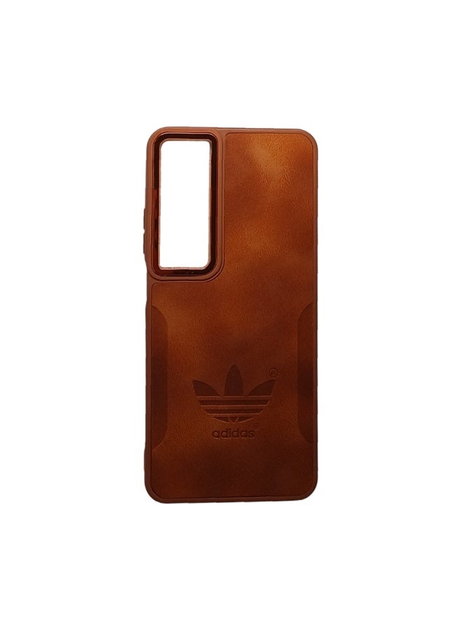 Phone Back Cover leather for Realme C65 brown - Image 1