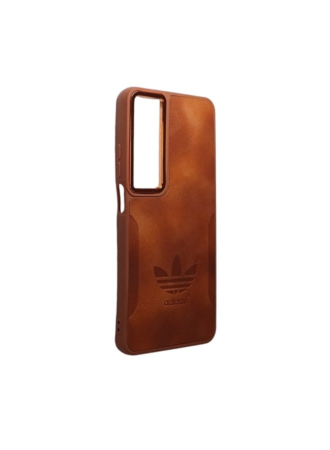 Phone Back Cover leather for Realme C65 brown - Image 2