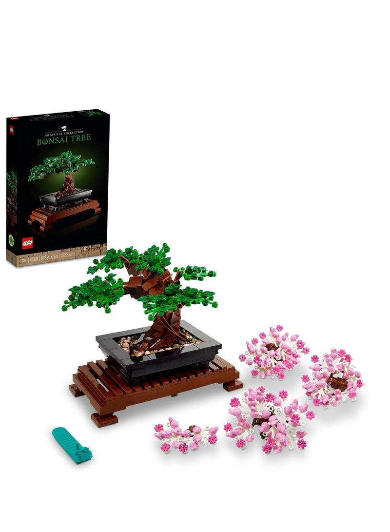 Bonsai Tree Building Sets, Featuring Cherry Blossom Flowers, DIY Plant Model for Adults, Creative Gift for Home Décor and Office Art, Botanical Collection Design Kit, Present for Kids and Adults - Image 1