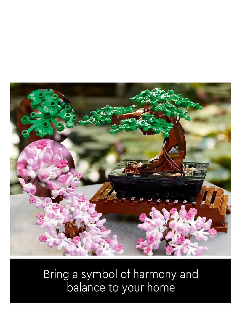 Bonsai Tree Building Sets, Featuring Cherry Blossom Flowers, DIY Plant Model for Adults, Creative Gift for Home Décor and Office Art, Botanical Collection Design Kit, Present for Kids and Adults - Image 2