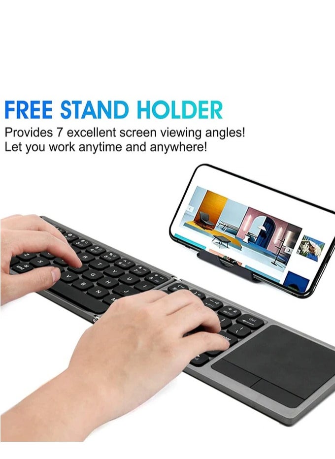 Generic - Wireless Keyboard With Touchpad Foldable - Image 1