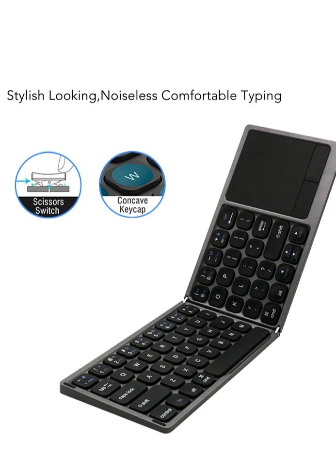 Generic - Wireless Keyboard With Touchpad Foldable - Image 1
