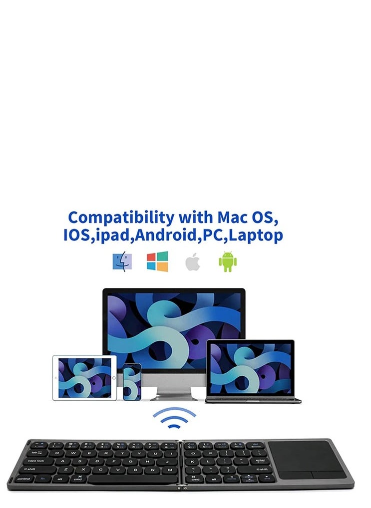 Generic - Wireless Keyboard With Touchpad Foldable - Image 1