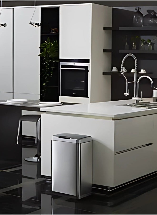 EKO - MIRAGE SERIES | 80L Premium Motion Sensor Trash Bin | Brushed Stainless Steel, Soft-Closing, Fingerprint-Resistant | Metallic Grey Waste Bin for Homes, Offices & Commercial Spaces - Image 1