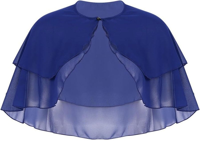 Royal Blue Flapper Shawl Wrap For 1920s Prom Wedding Party Evening Dress Scarf - Image 1