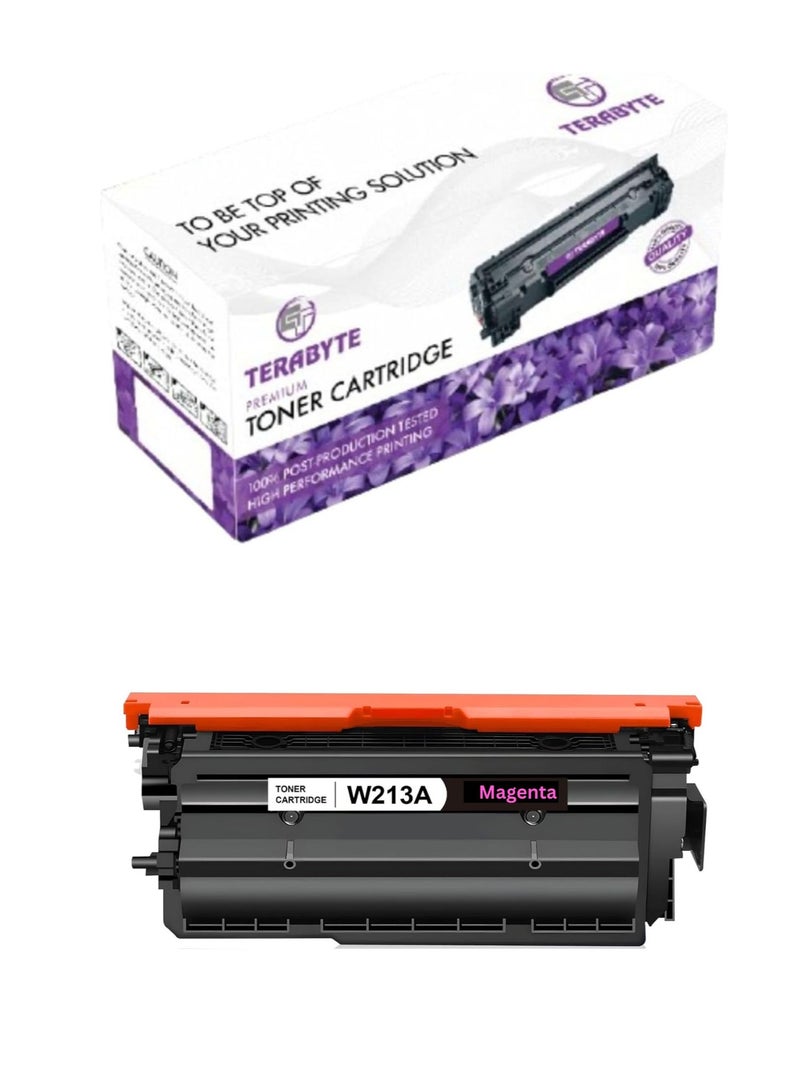 Terabyte 213A Compatible Toner Cartridge Replacement for H*P 213A W2130A W2131A W2132A W2133A for Use with Color Laser Enterprise 5700DN 6700DN 6701DN MFP 5800DN 6800DN Printer,Magenta - Image 1