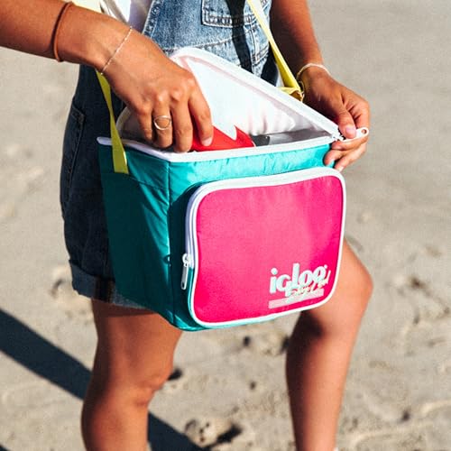 Igloo 90s Retro Collection Square Lunch Box Cooler with Front Pocket and Adjustable Strap, Insulated Leakproof Lunch Cooler Bag, Reusable Lunch Tote - Image 3