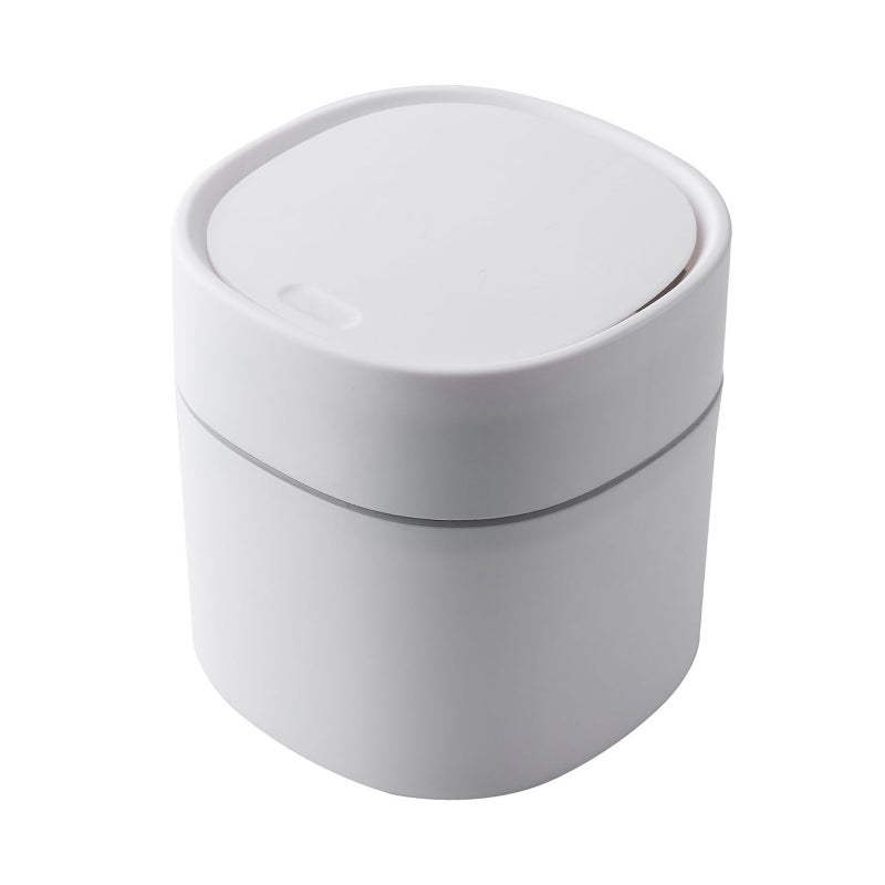 Plastic Desktop Mini Trash Can with Lid Portable Trash Bin Garbage Can for Kitchen Bedroom Dorm Room Car Waste Bin - Image 1