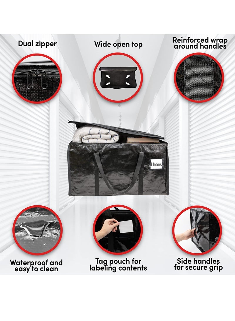 4 Moving Bags Heavy Duty Extra Large, Stronger Handles Wrap Storage Packing Bags Totes, Durable Moving Supplies, Perfect for Storage and Transport, Ideal for Moving, Organizing, and Packing - Image 5