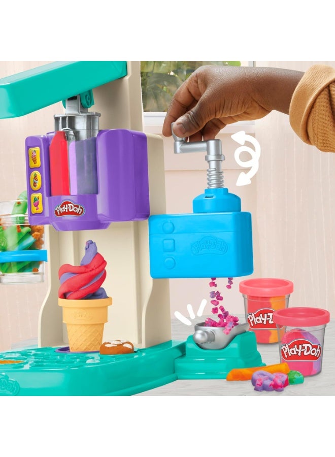 بلاي دوه مجموعة لعب آيس كريم قوس قزح من بلاي دو - ألعاب فنية وحرفية للأطفال - Image 2