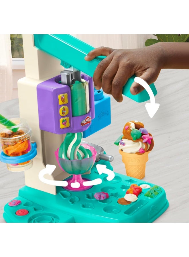 بلاي دوه مجموعة لعب آيس كريم قوس قزح من بلاي دو - ألعاب فنية وحرفية للأطفال - Image 3
