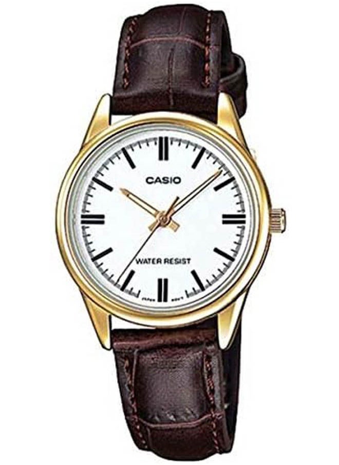 CASIO - Leather Analog Watch LTP-V005GL-7AUDF - Image 1
