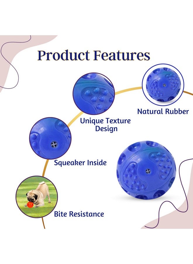 لعبة كرة صرير للكلاب | صرير، خفيفة الوزن، متينة ومقاومة للماء | ألعاب إحضار تفاعلية للجراء، ألعاب مضغ للكلاب (قد يختلف اللون) (متوسط) - Image 4