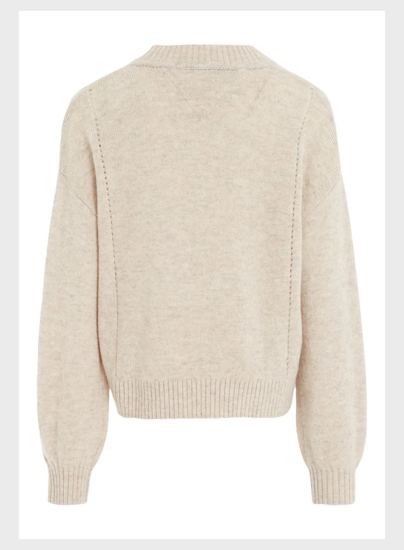 TOMMY HILFIGER Kids Monogram Soft Wool Sweater