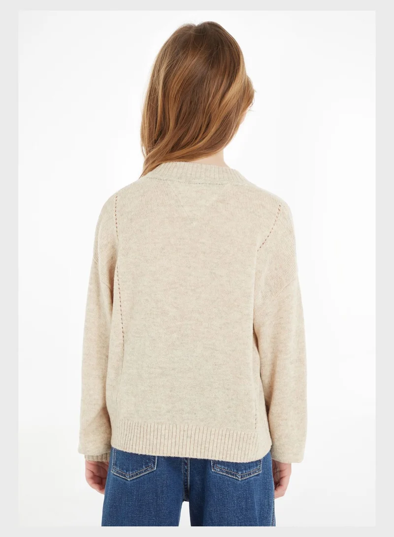 TOMMY HILFIGER Kids Monogram Soft Wool Sweater