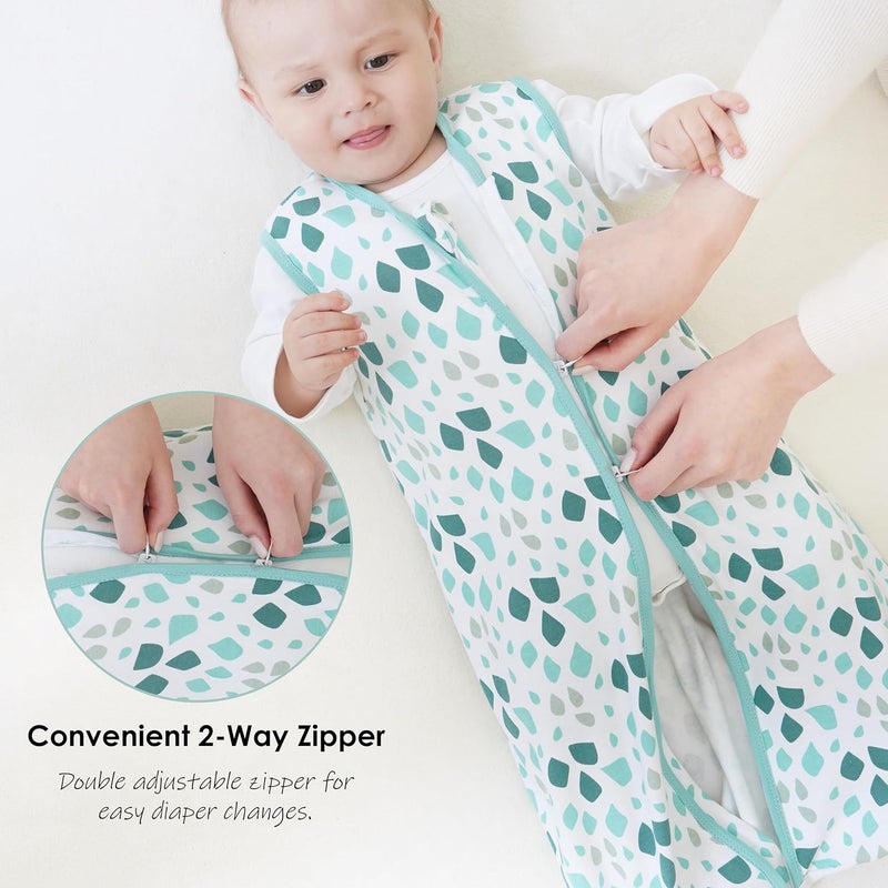 Cute Castle Baby Sleep Sack 06 Months  Lightweight 100 Cotton 2Way Zipper TOG 05 Infant Wearable Blanket Newborn Essentials Toddler Sleep Clothes 3 Pack Green - Image 5
