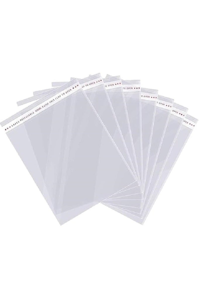 100 قطعة من اكياس بلاستيكية قابلة لاعادة الاغلاق للتغليف - شفافة (6 × 7 سم)
