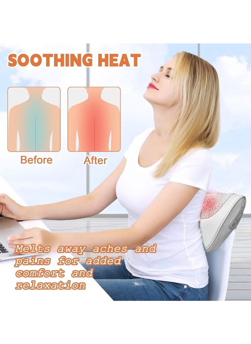 Ru syanl Neck Massager Pillow with Heat for Pain Relief Deep Tissue Neck Stretcher Traction Devices Cervical Hump Corrector with 20 Shiatsu Roller Back Massager for Home Office Chair Car Seat  - Image 4