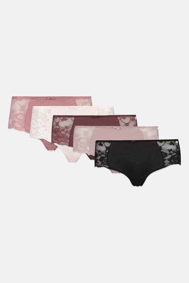 Nanette lepore Women 5 Pieces Textured Panties, Multicolor - Image 2