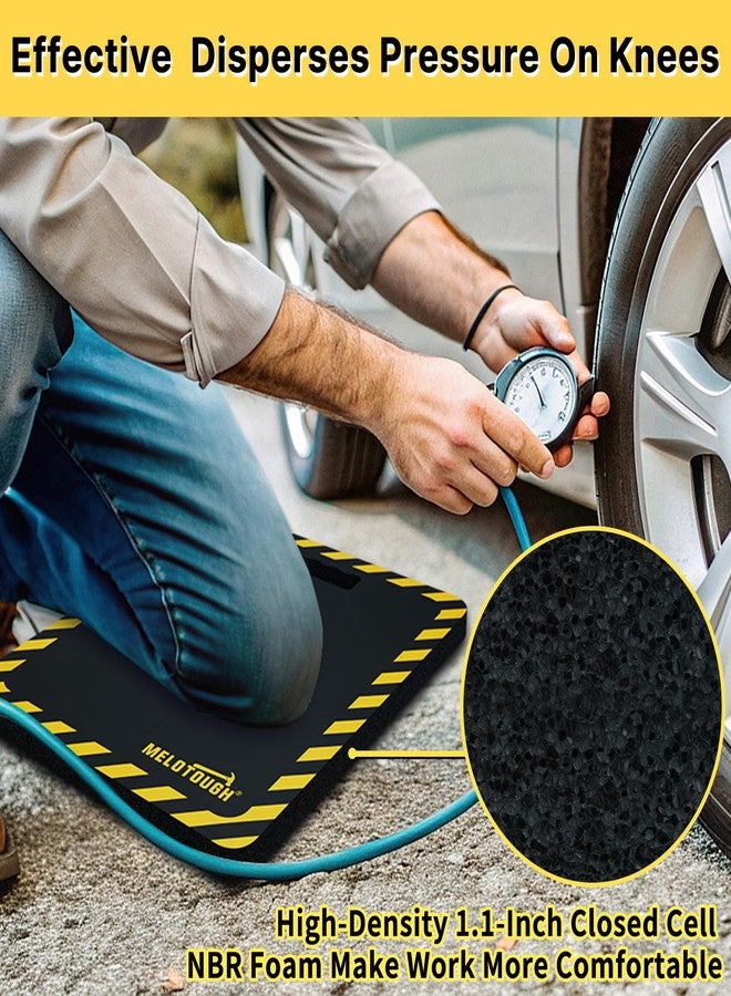 MELOTOUGH Kneeling Pads for Work, Soft Foam Kneeling pad for Gardening, Auto-Repair, Cleaning, Flooring, Water Resistant, Shock Absorption, 18"x14"x1.1" (Black) - Image 2