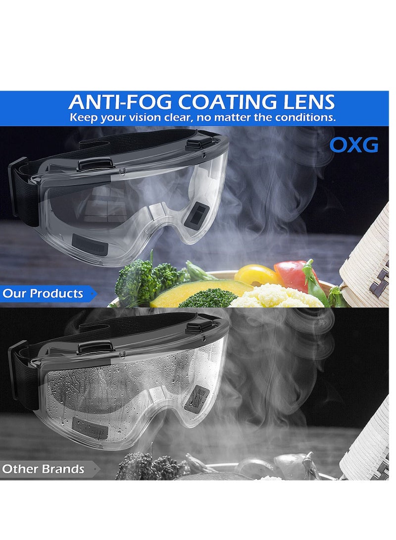 SYOSI 6 Pack Safety Goggles ANSI Z87.1 Glasses, Anti-Fog Protective Safety Glasses Lab Goggles,Stylish Safety Glasses, Clear Anti-Fog Anti-Scratch Protective Glasses For Men And Women  - Image 5