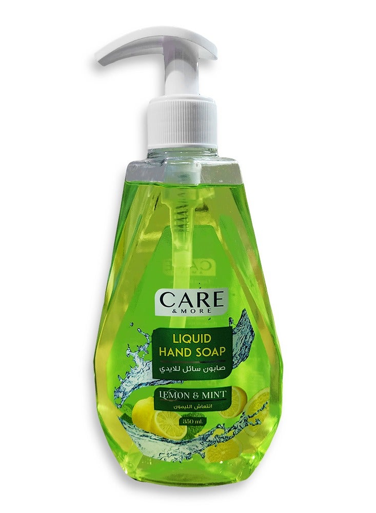 Care & More Liquid Hand Soap - Lemon & Mint - 350Ml - Image 1