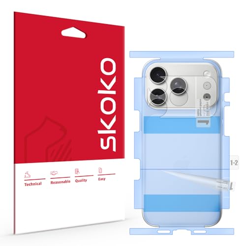 skoko Invisible Camera Lens & Full Back Body Skin for iPhone 17 Pro Max | Matte & Ultra-Thin TPU Protector - Image 1