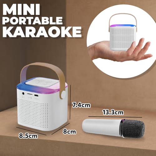 Wembley Bluetooth Karaoke Set with Mic & Speaker | Fun Musical Toy for Kids for Singing | Ideal for Parties, Picnics & Travel Entertainment (White, Bucket Style) - Image 3