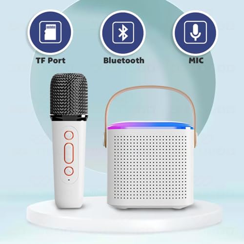 Wembley Bluetooth Karaoke Set with Mic & Speaker | Fun Musical Toy for Kids for Singing | Ideal for Parties, Picnics & Travel Entertainment (White, Bucket Style) - Image 2