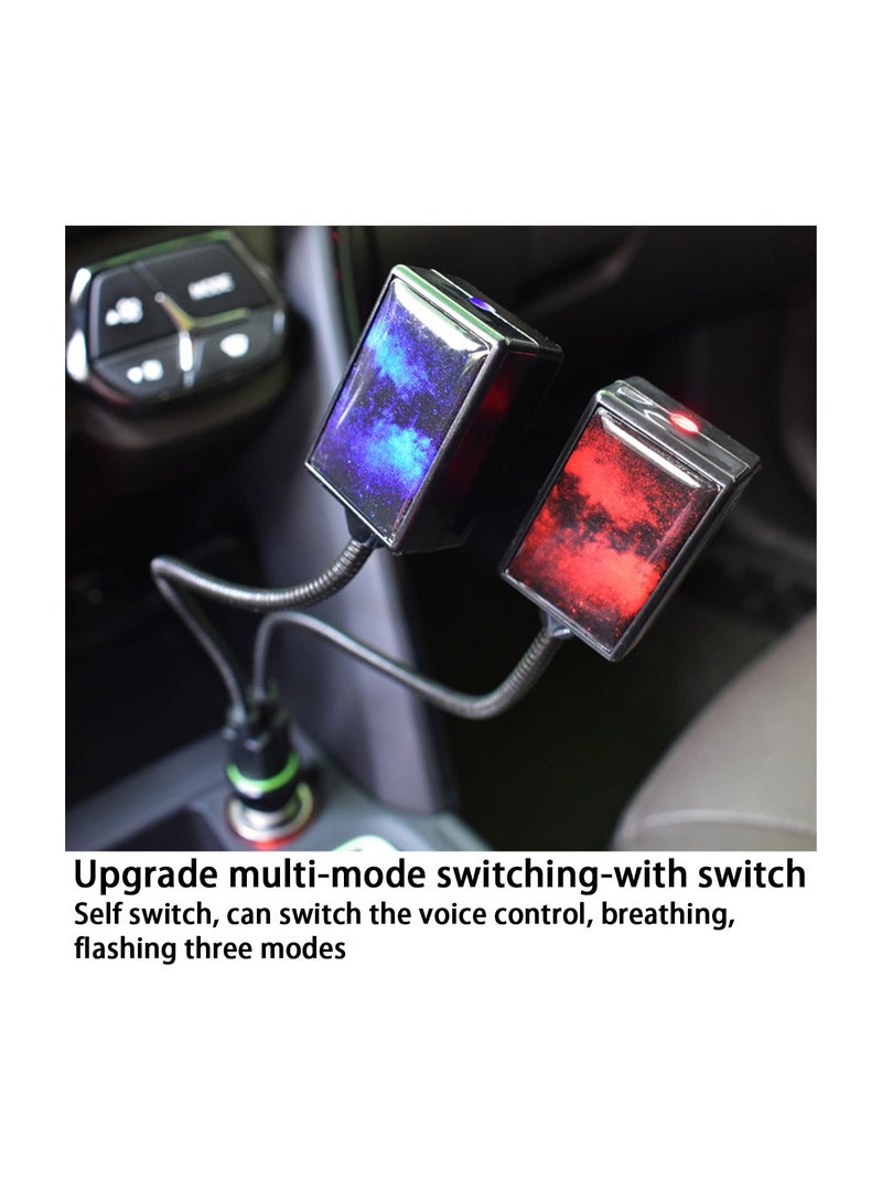 SYOSI Car Roof Star Night Light, Portable Usb Interior Lamp, for Ceiling, Auto Rotation Breathing and Sound Activated Led Romantic Projector, Play Ceiling Light for Car Party Decoration (Violet Blue) - Image 4