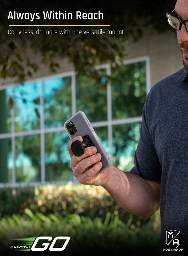 Mob Armor MobNetic Go Magnetic Phone Car Holder with Metal Plate - Strong Magnetic Base, Aircraft Grade Aluminum, Car Dashboard & Metal Surface Mount, Compatible with iPhone and Android Smartphones - Image 5