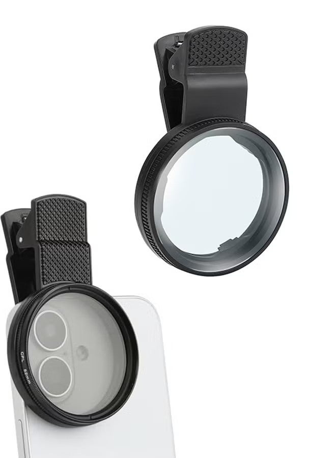 CPL Phone Camera Filter with Clip, Ultra Slim Multi-Coated Filtro Polarizador para Celular,Cramp-on Polarizer Lens for iPhone,Android Smartphones (52mm,Black) - Image 5