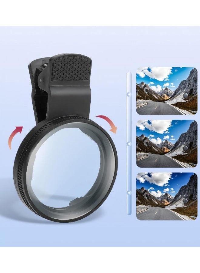 CPL Phone Camera Filter with Clip, Ultra Slim Multi-Coated Filtro Polarizador para Celular,Cramp-on Polarizer Lens for iPhone,Android Smartphones (52mm,Black) - Image 3