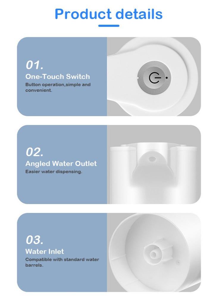 Forthcan Electric Water Pump USB Charging Water Bottle Pump Automatic Dispenser for Bottled Water Portable Easy to Use for Home and Office - Image 4