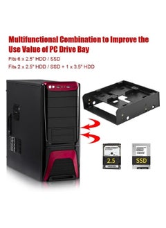 Y&D 5.25 to 3.5/2.5 Floppy-drive Bay Bracket, 2.5" / 3.5" HDD/SSD 5.25" Drive Computer Mounting Bracket Adapter for Desktop  - Image 2