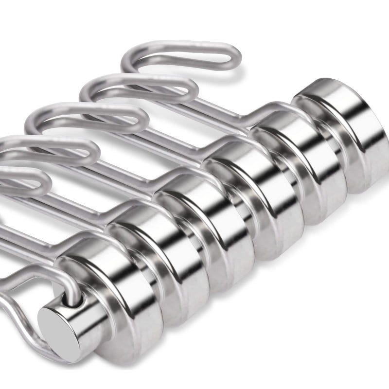 E BAVITE Swivel Swing Magnetic Hooks New Upgraded, 30LBï¼ˆ6packï¼‰ Refrigerator Magnet Hook Strong Neodymium Magnets, Perfect for Refrigerator and Other Surfaces,60mm(2.36in) - Image 2