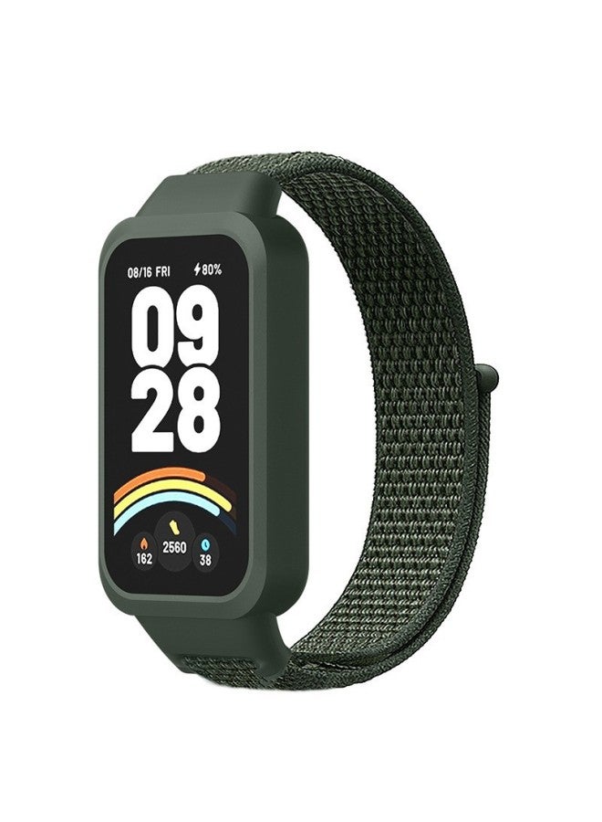 For Redmi Bracelet 3 Strap Redmi Band3 Strap Xiaomi 9Active Nylon Loop Strap-Color:Deep Olives-Specifications:Redmi Bracelet 3/xiaomi 9active  - Image 5