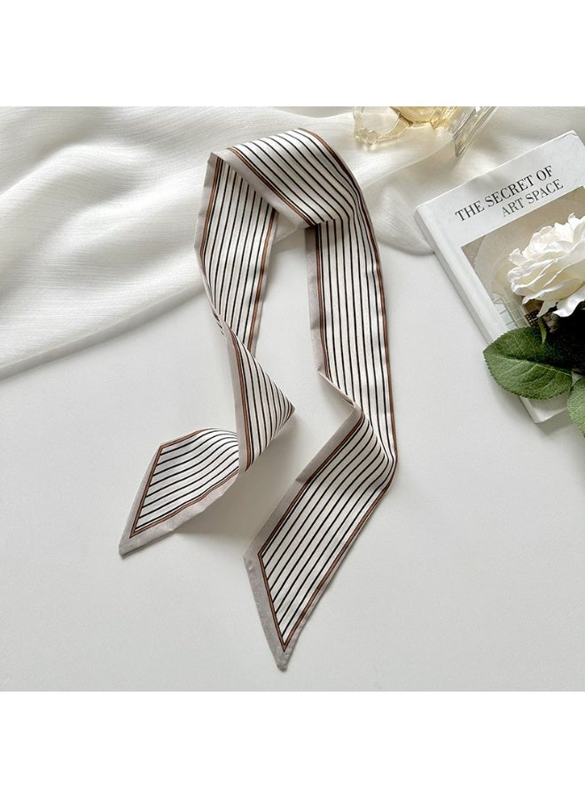 مجموعة من 4 أوشحة شعر، تتضمن ربطات عنق على شكل فيونكة لذيل الحصان، وأوشحة للرقبة، وأوشحة محفظة من البوليستر لأغراض الزينة، وإكسسوارات شعر عصرية للنساء والفتيات - Image 5