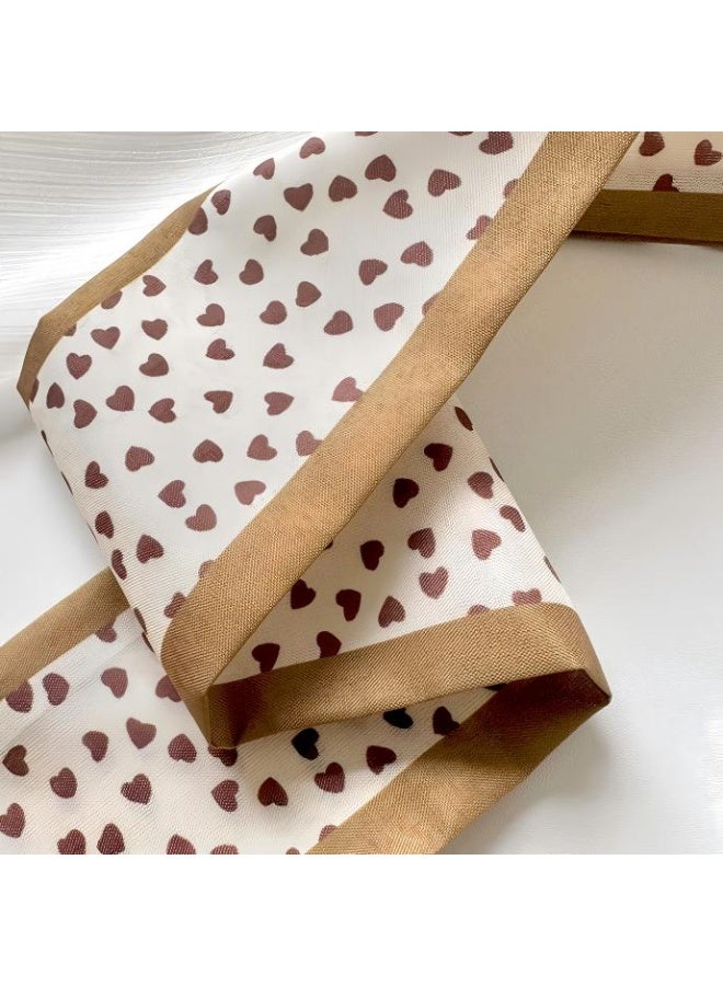 مجموعة من 4 أوشحة شعر، تتضمن ربطات عنق على شكل فيونكة لذيل الحصان، وأوشحة للرقبة، وأوشحة محفظة من البوليستر لأغراض الزينة، وإكسسوارات شعر عصرية للنساء والفتيات - Image 4