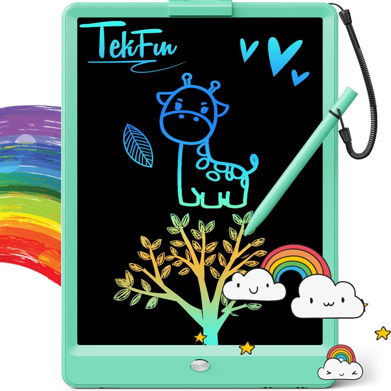 TEKFUN Kids Toys 10Inch LCD Writing Tablet, Mess Free Coloring Doodle Board, Drawing Pad for Kids Games Educational Toys for Ages 3-10 Girls Boys (Green) - Image 1