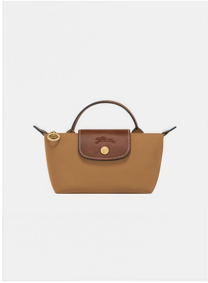 لونج شامب المرأة الكلاسيكية أزياء متعددة الاستخدامات حقيبة مكياج صغيرة حقيبة اليدحقيبة الكتف حقيبة صغيرة المحمولة بني كلاسيكي - Image 5