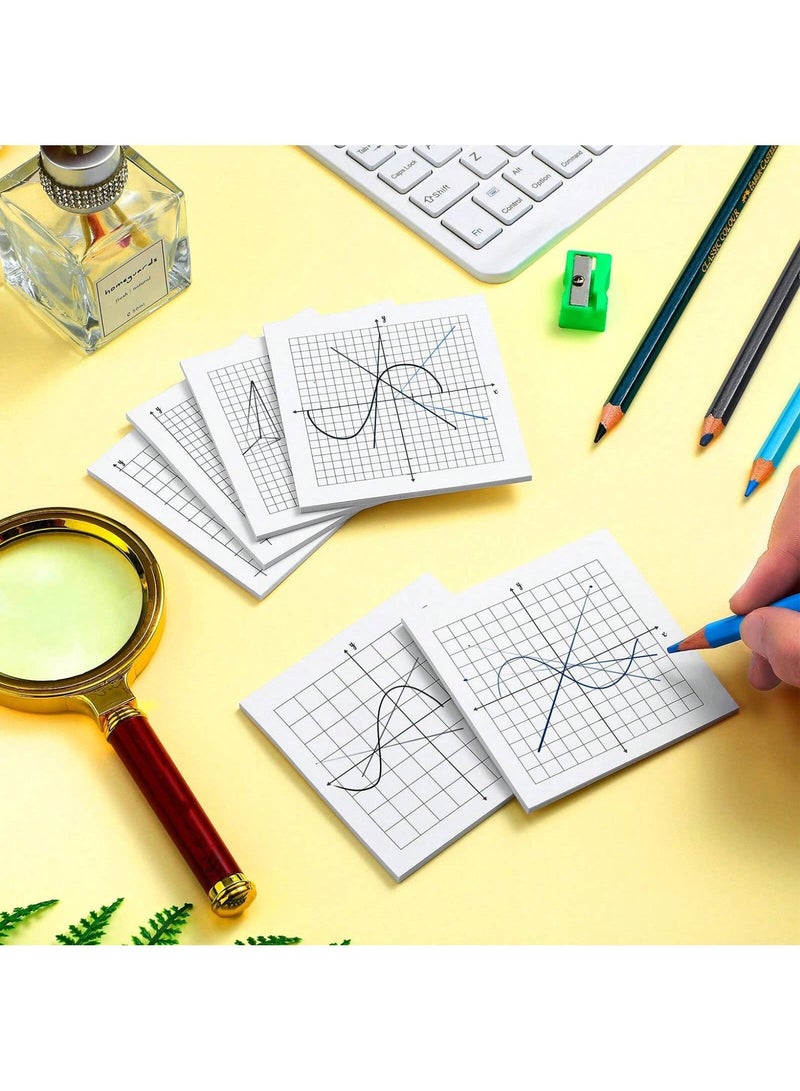 Graph Paper Sticky Notes – Grid Square Self-Adhesive Memo Pads, 3x3 Inch XY Coordinate Plane Sticky Notes, Mini Graph Notepads for Office, School, Math, Drawing, Planning, Data Recording & Sketching - Image 5